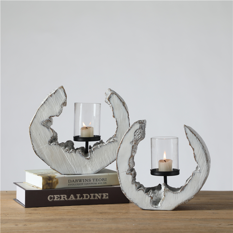 Classic Home Goods Polyresin Sweet Wedding Decoration Table Candle Stick Holder