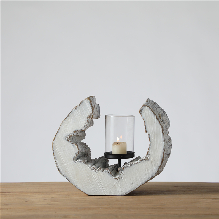 Classic Home Goods Polyresin Sweet Wedding Decoration Table Candle Stick Holder