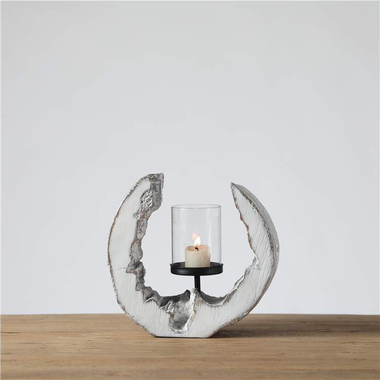 Classic Home Goods Polyresin Sweet Wedding Decoration Table Candle Stick Holder