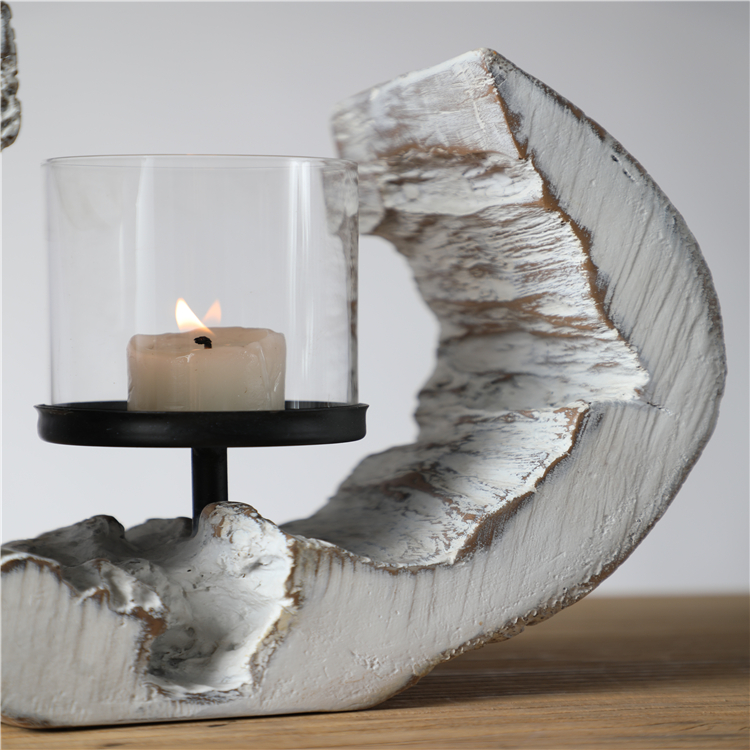 Classic Home Goods Polyresin Sweet Wedding Decoration Table Candle Stick Holder