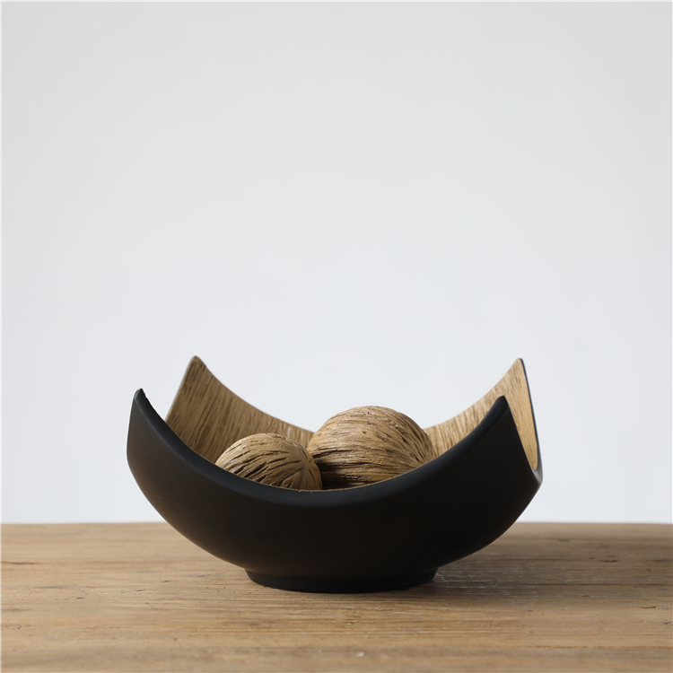 Entryway Decoration Craft Resin sculpture Tray With Ball For Gift