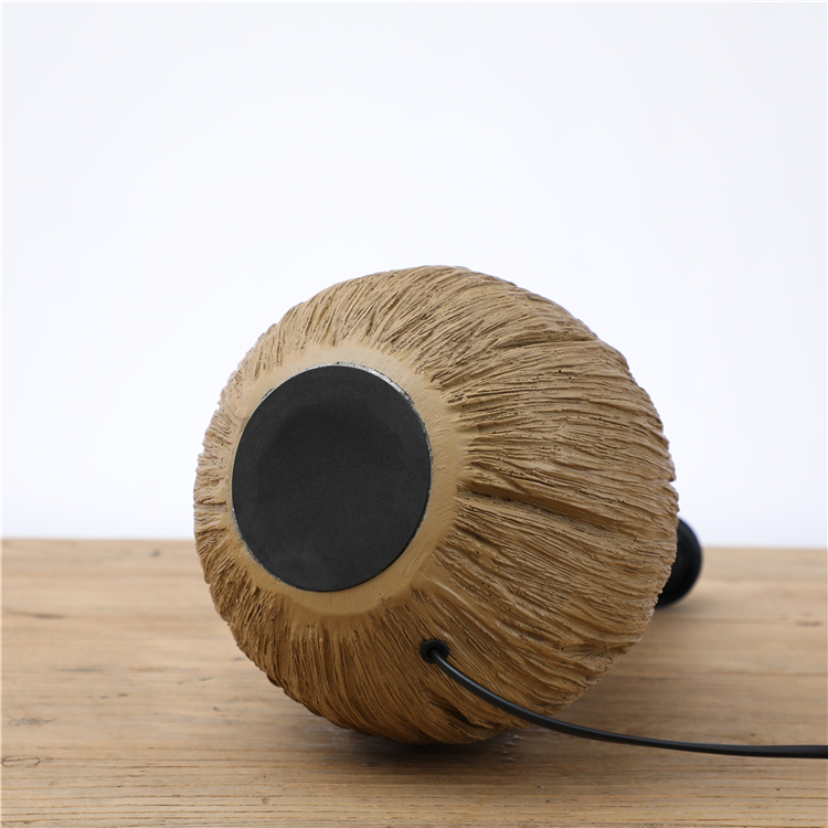 Factory elegant home goods desk light luxury textured table resin vase lamp for bedroom