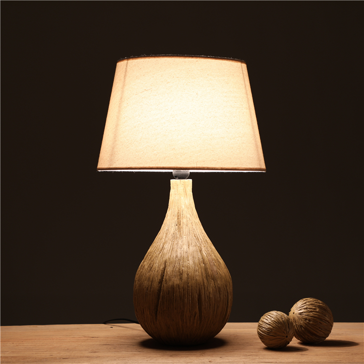Factory elegant home goods desk light luxury textured table resin vase lamp for bedroom