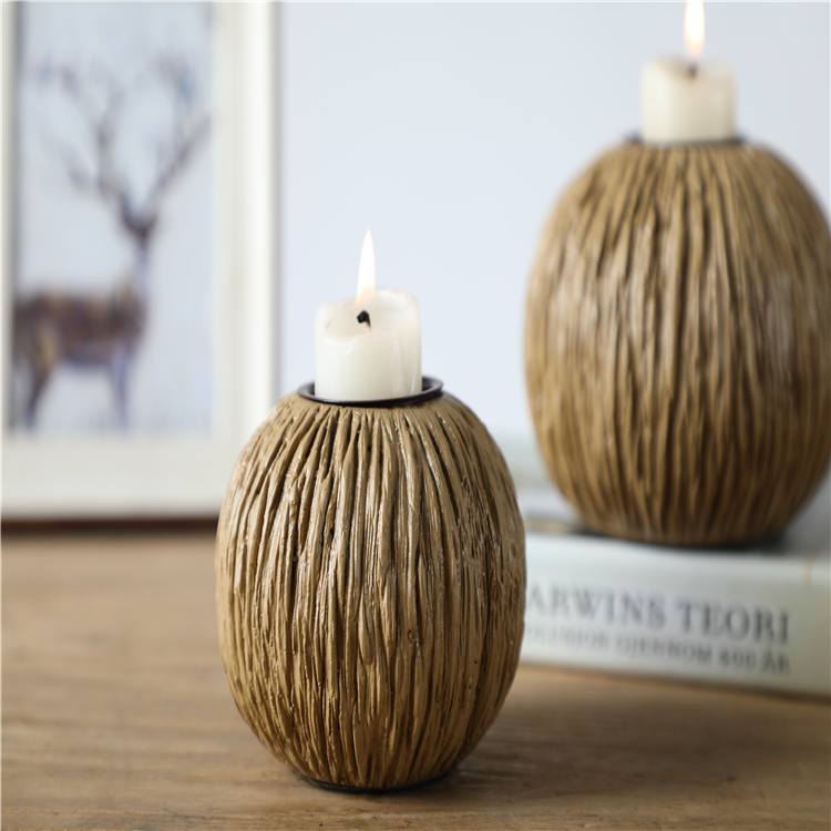 Fashionable Deluxe Polyresin Custom Candle Holder Set Decorative Art Craft