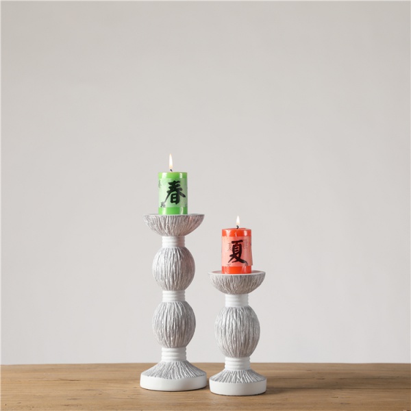 Superb Embossed Decorative Candle Holder Resin Candlestick