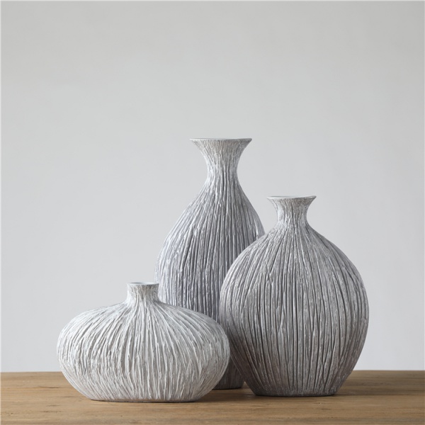 Europe Style Home Goods Flower Polyresin Decorative Table Luxury Vase