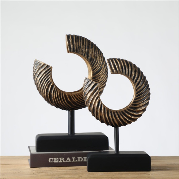 Beat quality modern home accessory art textured resin craft sculpture