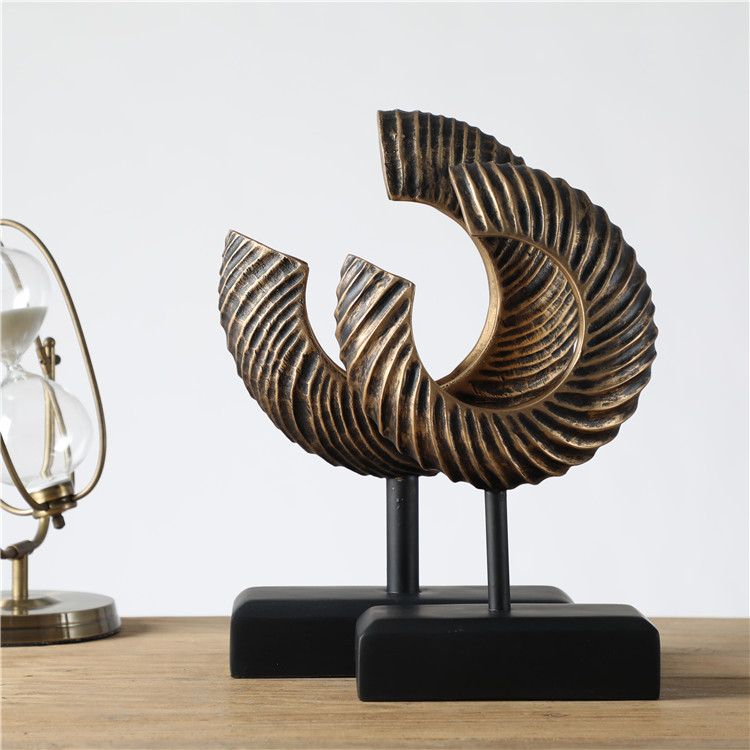 Beat quality modern home accessory art textured resin craft sculpture