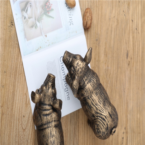 Custom Quality Pig Statue Resin Craft Animal Sculpture For Home Decor