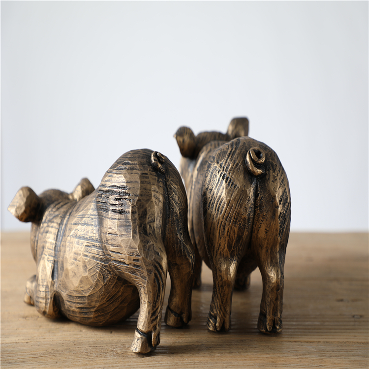Custom Quality Pig Statue Resin Craft Animal Sculpture For Home Decor