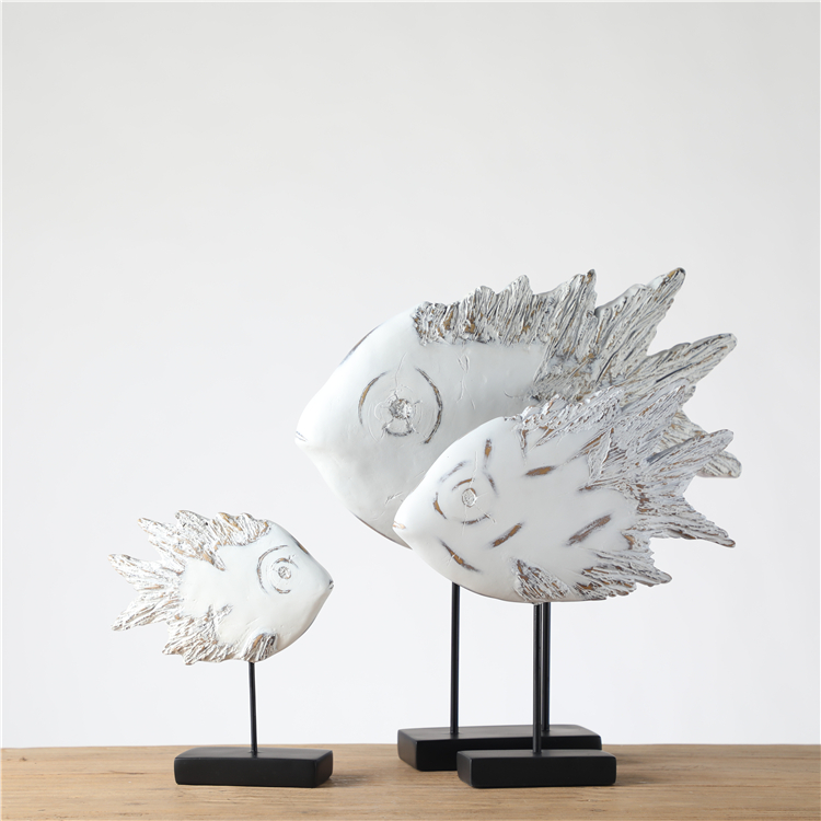 Home Decor Resin Craft Fish shape Ornaments Show Piece for Home Decoration