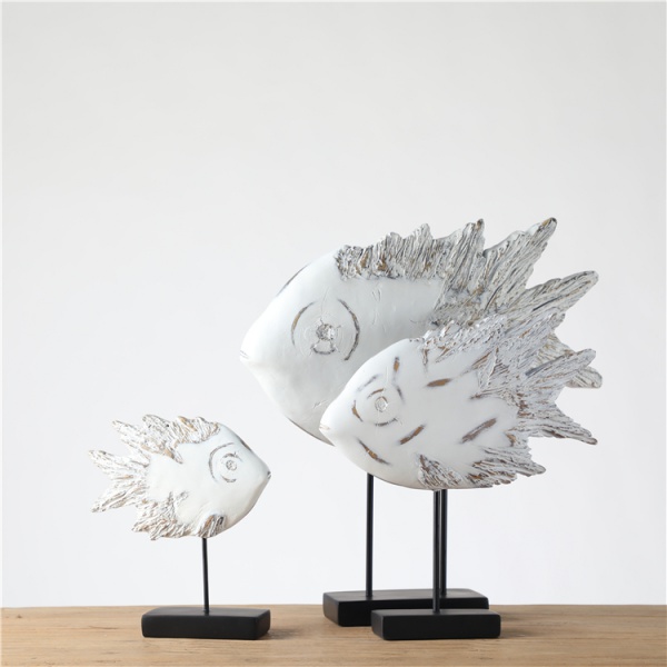 Home Decor Resin Craft Fish shape Ornaments Show Piece for Home Decoration