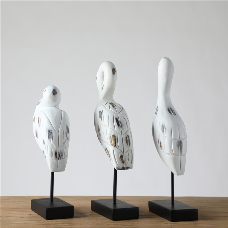 New Wholesale Polyresin Visual Animal Decoration Bird Home Decor Nordic