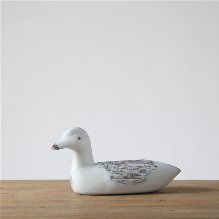 China Rustic Polyresin Handmade Modern White sea gull Ornament Home Decor