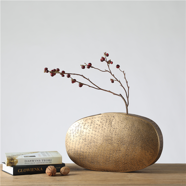 Wholesale handmade home decoration gold vase resin art flower vase luxury vase