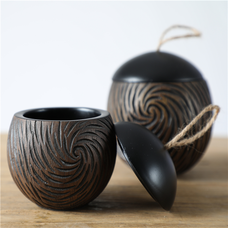 Wholesale home decoration handmade craft resin candy jar set with tray