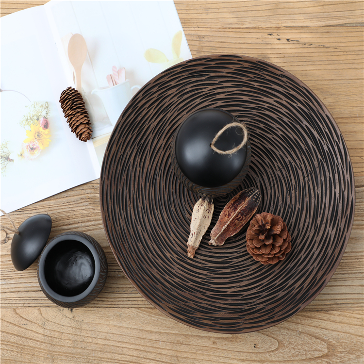 Wholesale home decoration handmade craft resin candy jar set with tray