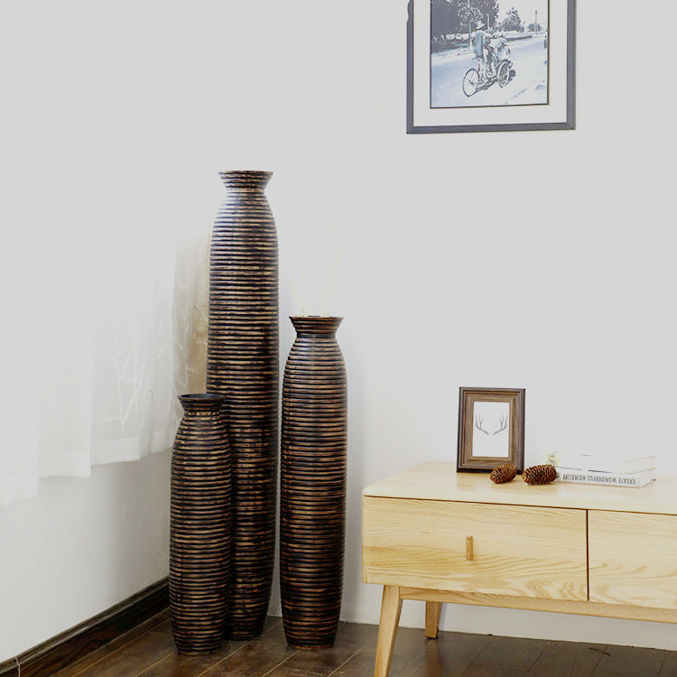 Hot Selling Home Decoration Resin Tall Floor Vase Large