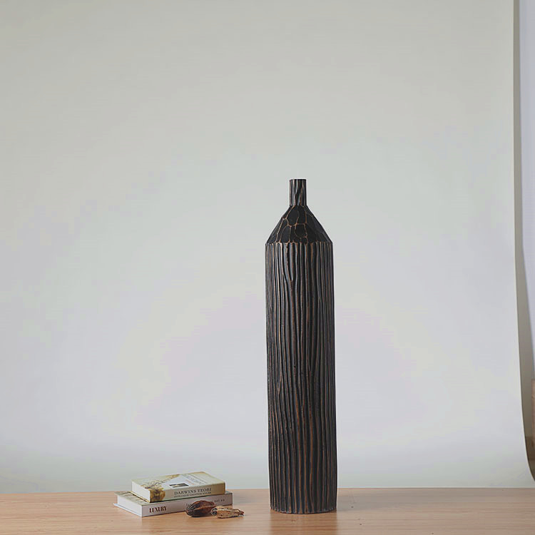 Gorgeous Designs Chinese Large Black Embossed Floor Vases Antique Vases