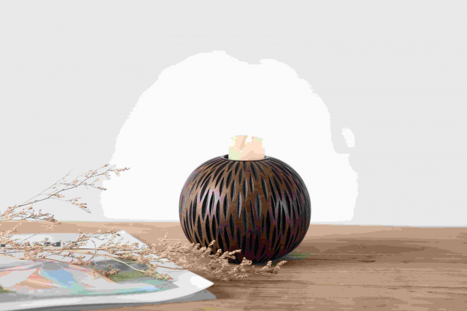 Resin Arts And Craft Antique Candle Holder Ball Plate Nordic Style Home Decor