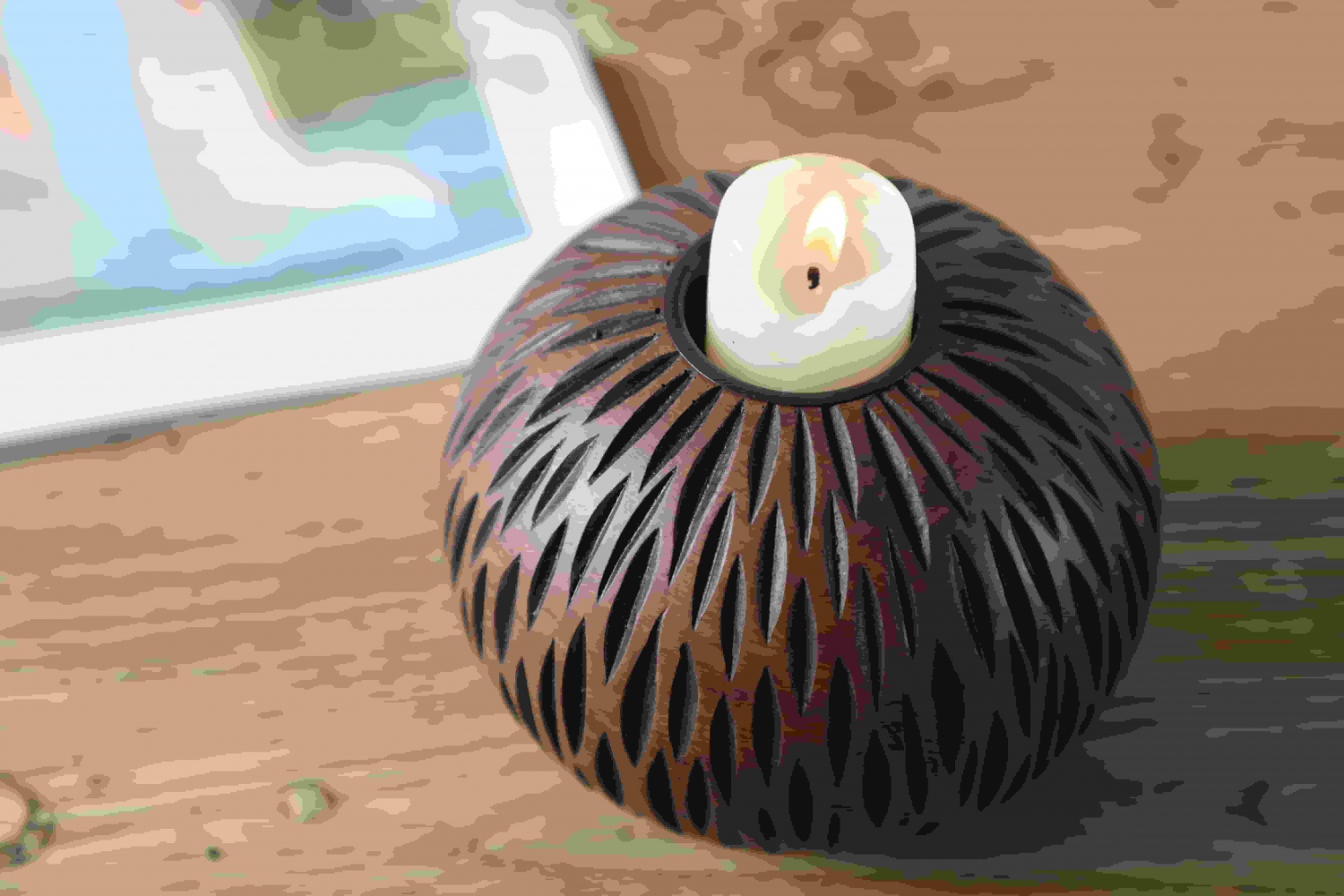 Resin Arts And Craft Antique Candle Holder Ball Plate Nordic Style Home Decor