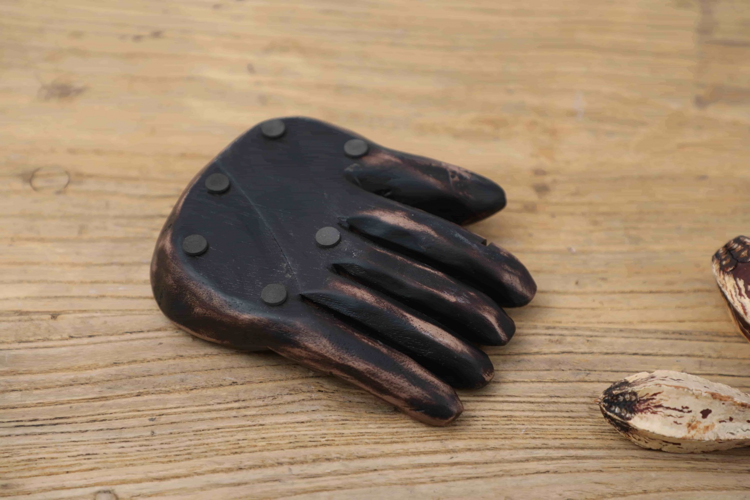 Popular Black Hand Polyresin Decorative Funny Palm Tealight Candle Holder
