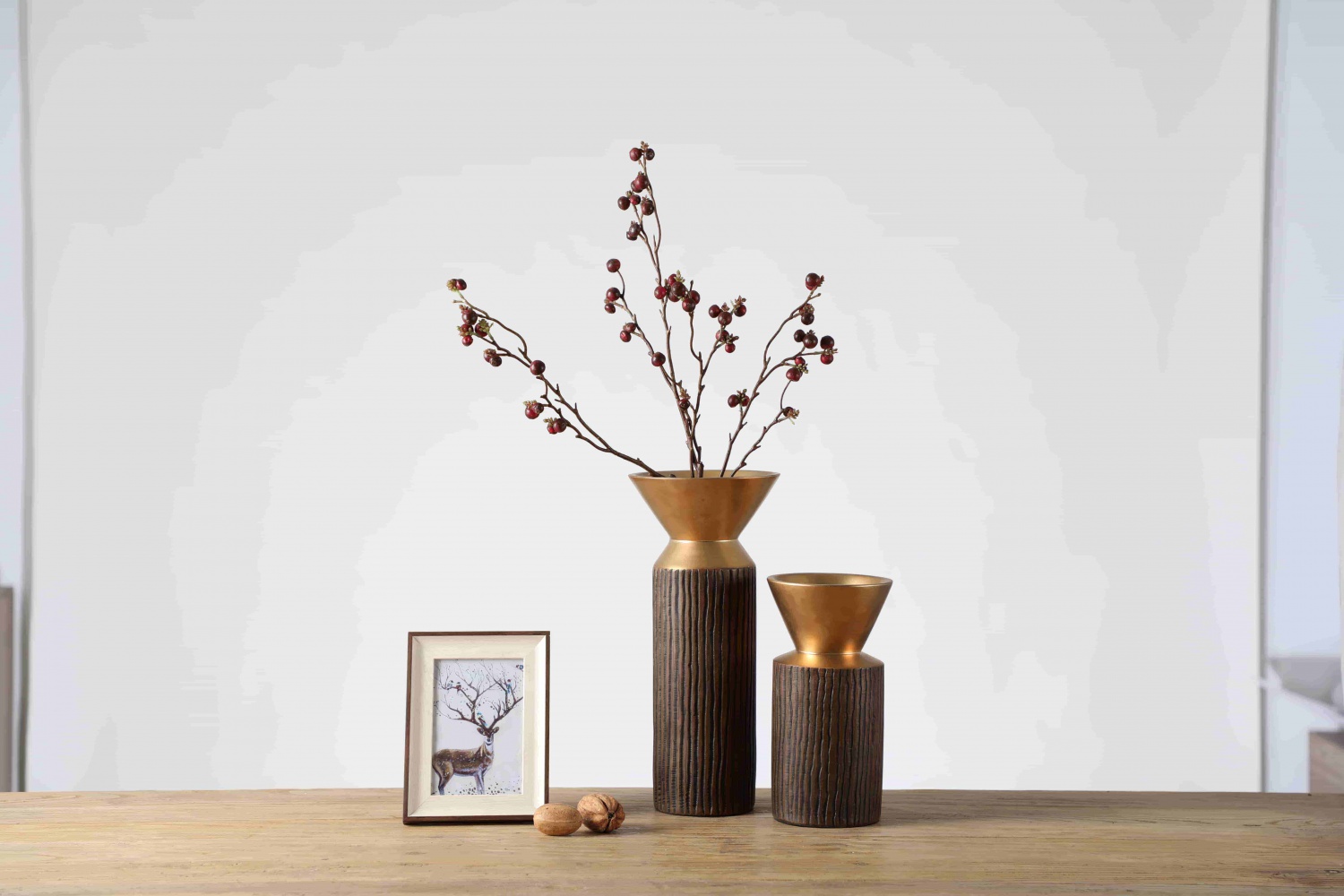 Flower Vase Resin OEM European Home Decoration Carved Resin Vase Set