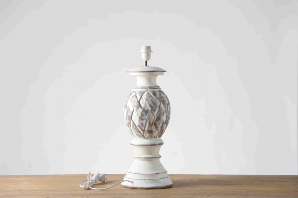 Factory Handmade Craft Luxury Home Decor Carving Resin Bedside Lamp