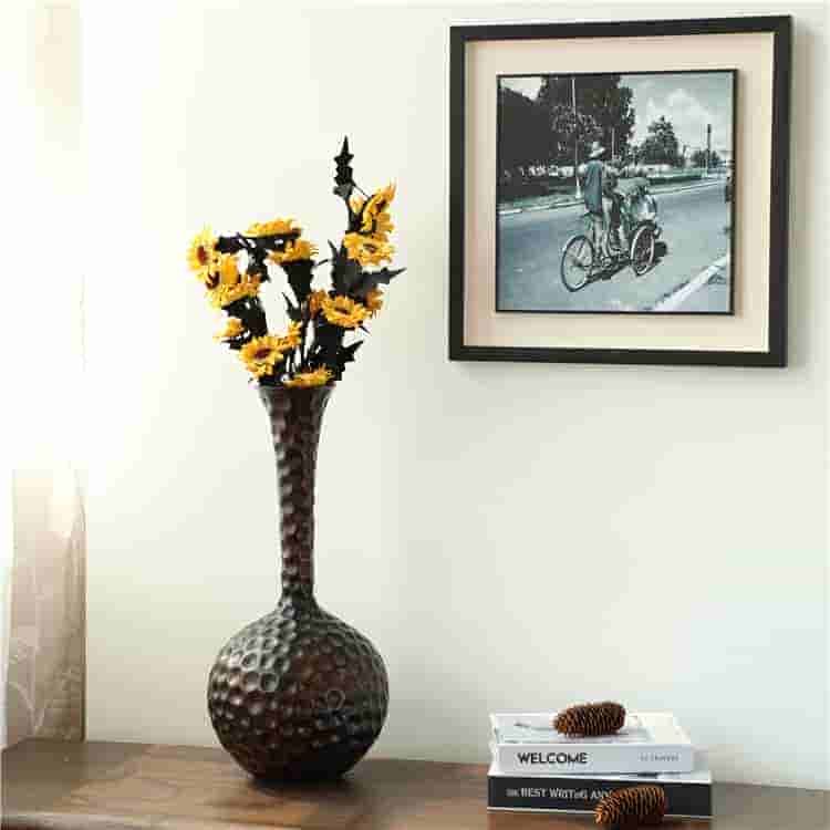 Modern Large Decorative Standing Tall Floor Vases Handmade Black Living Room Decoration Home Modern Floor Vase