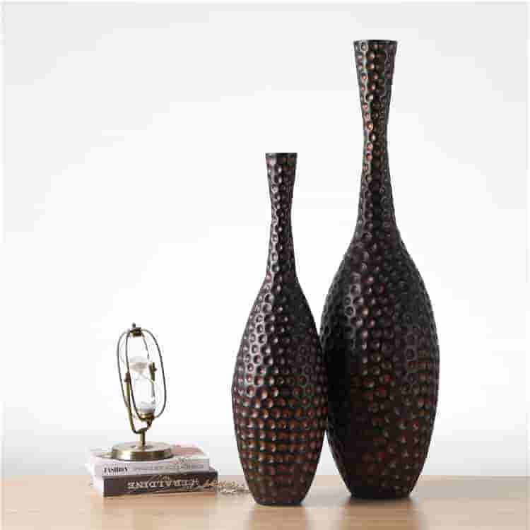 Modern Large Decorative Standing Tall Floor Vases Handmade Black Living Room Decoration Home Modern Floor Vase