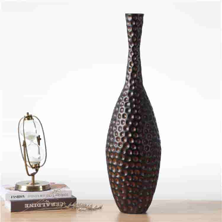 Modern Large Decorative Standing Tall Floor Vases Handmade Black Living Room Decoration Home Modern Floor Vase