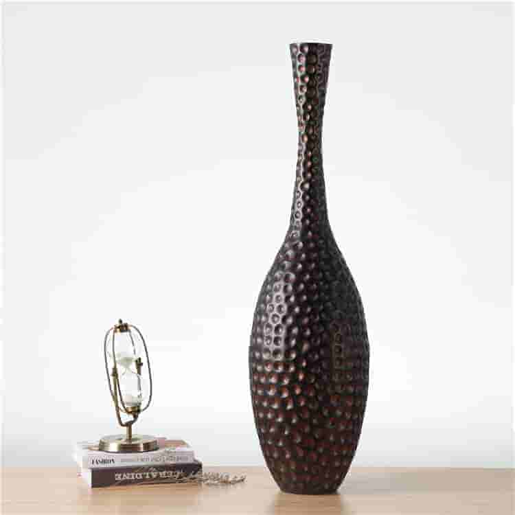Modern Large Decorative Standing Tall Floor Vases Handmade Black Living Room Decoration Home Modern Floor Vase