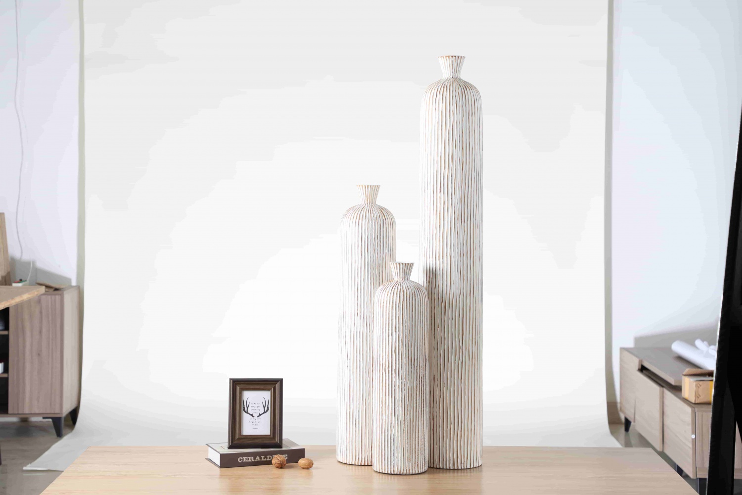 Wholesale luxury white flower vase home decoration floor vase for wedding