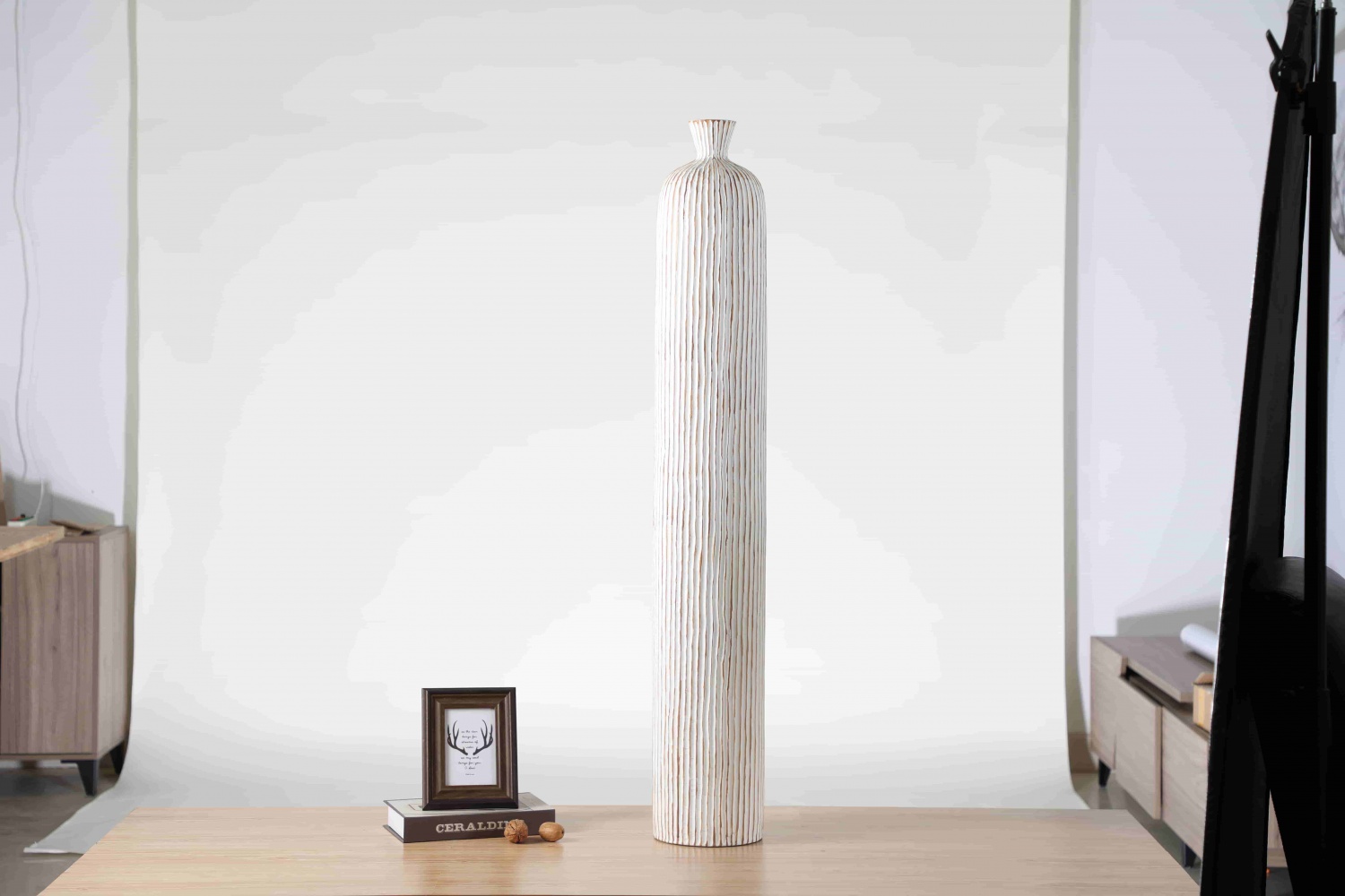 Wholesale luxury white flower vase home decoration floor vase for wedding
