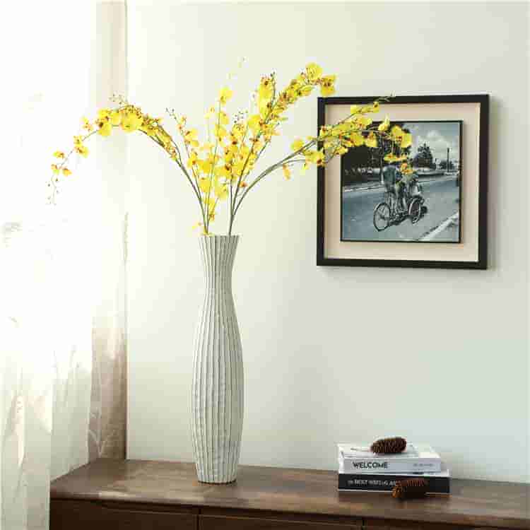 Classic Home Decoration Flower Vases White Big Large Floor Vases Resin Flower Vase For Living Room