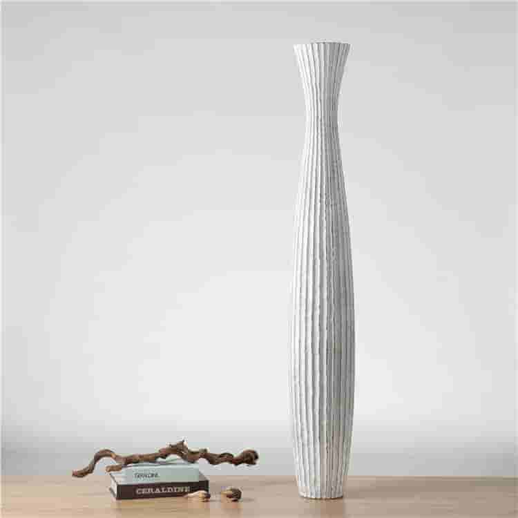 Classic Home Decoration Flower Vases White Big Large Floor Vases Resin Flower Vase For Living Room