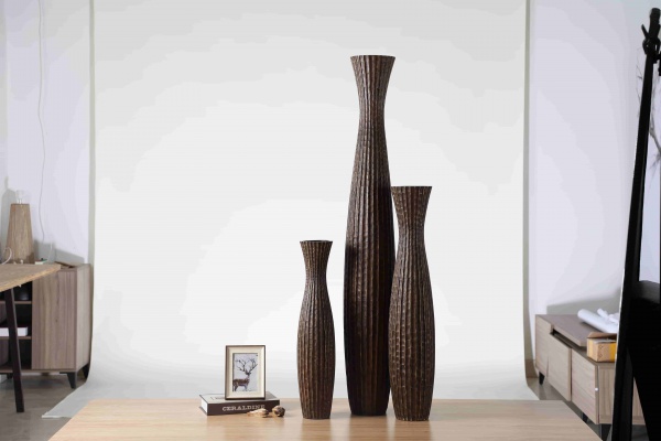 Supplies Luxury Embossed Resin Tall Floor Vase For Interior design