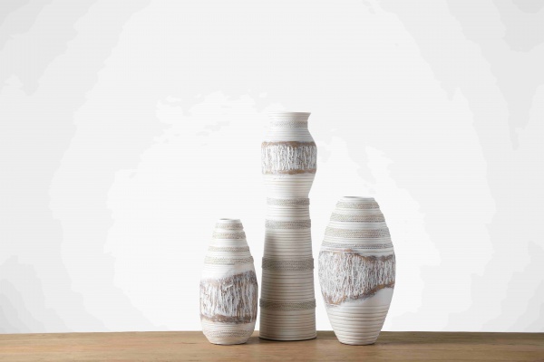 Best Selling Home Decoration Flower Vase Resin Craft White Flower Vase