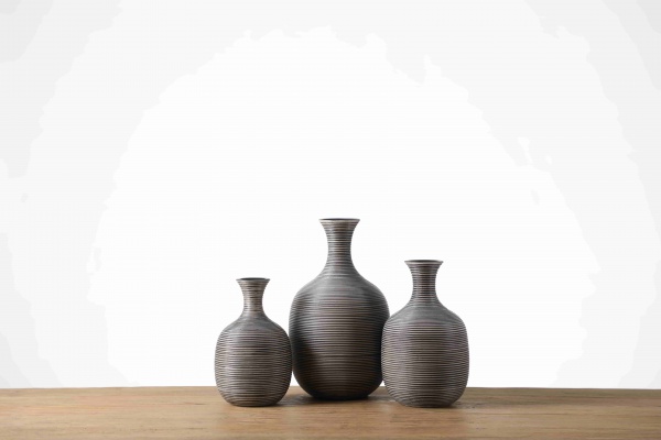 Wholesale Luxury modern Resin Home Decoration Vase Gray
