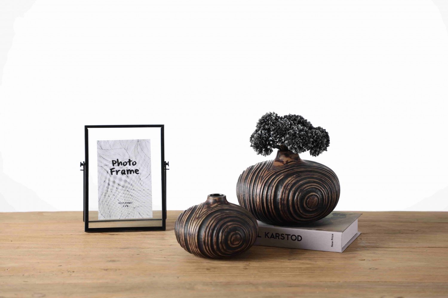Wholesale elegant read night geometry abstract custom bedside table lamp with vase
