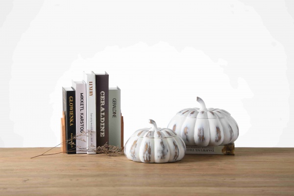 Supplies Polyresin Interesting Funny White Fruits Pumpkin Resin Craft Home Decor