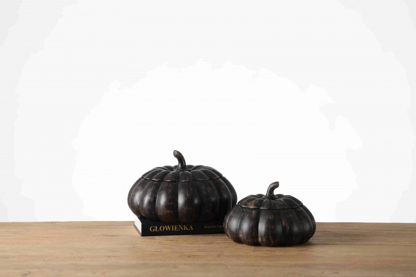 Skillful Manufacture Unique Cute Pumpkin PolyResin Craft Black For display
