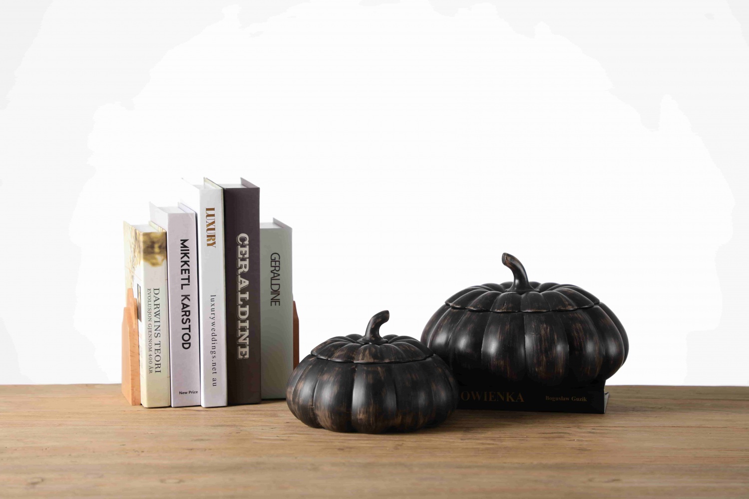 Skillful Manufacture Unique Cute Pumpkin PolyResin Craft Black For display