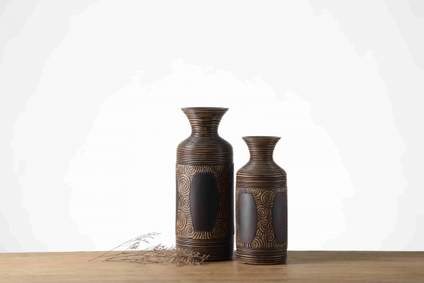 Antique style decorative polyresin vases for home decor flower vase luxury