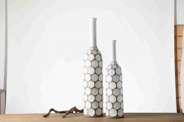 Best Selling modern white narrow neck decorative vases home decor flower vase for hotels