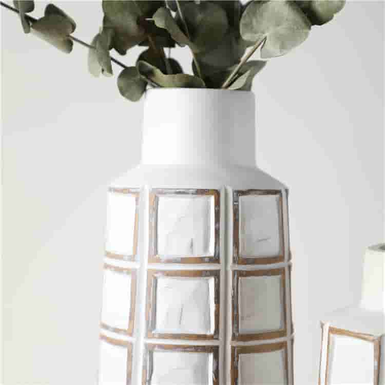 European style polyresin vase crafts modern simple living room flower arrangement handicraft ornament resin flower vase