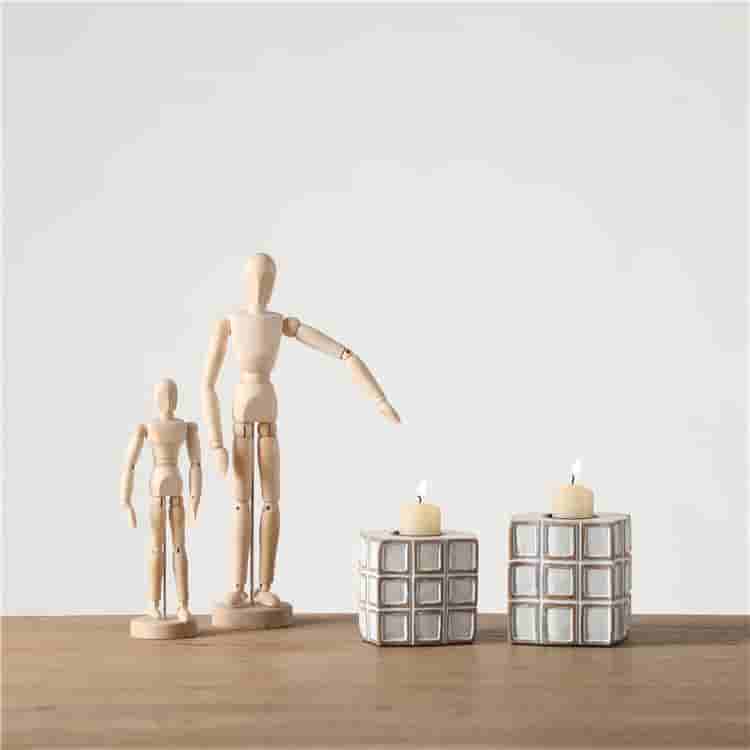 Retro Nordic style table resin crafts decoration resin storage tray with candle holder