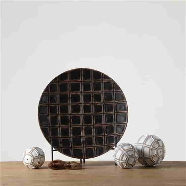 Best Sell Polyresin Crafts Luxury Living Room Table Decoration Resin Tray With Candle Holder