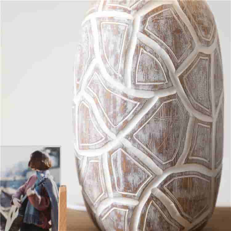 Wholesale interior home decoration polyresin vase table lamp home decor gifts flower vase set