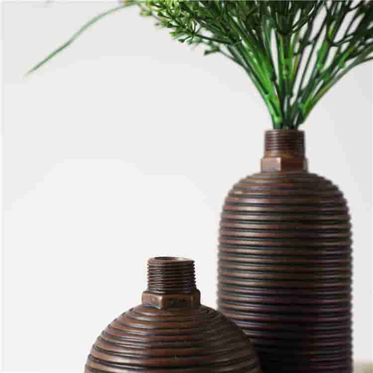 High quality retro style polyresin home decoration gifts vase crafts table top resin flower home decor vase